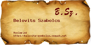 Belovits Szabolcs névjegykártya